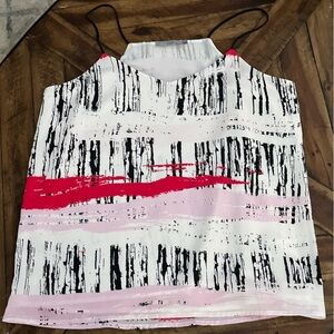 Dalia Abstract Tank Top Blouse- Size Medium